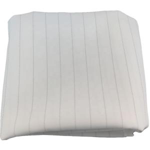 Quality SOLIDS 99% Polyester 1% Conductive Fiber Stripe Durable Waterproof Anti Static Fabric wholesale