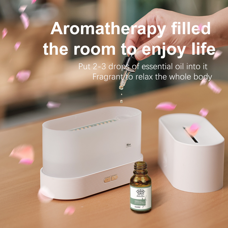 Homefish 2022 Newest Fire Diffuser Ultrasonic 180ml Oil Diffus Essenti Oil Aroma Diffuser Humidifier Flam