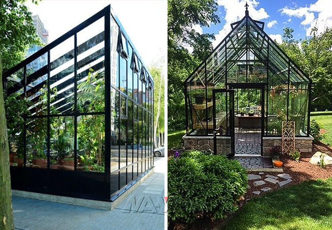 Green Garden Greenhouse Aluminium Small Glass Greenhouse Custom