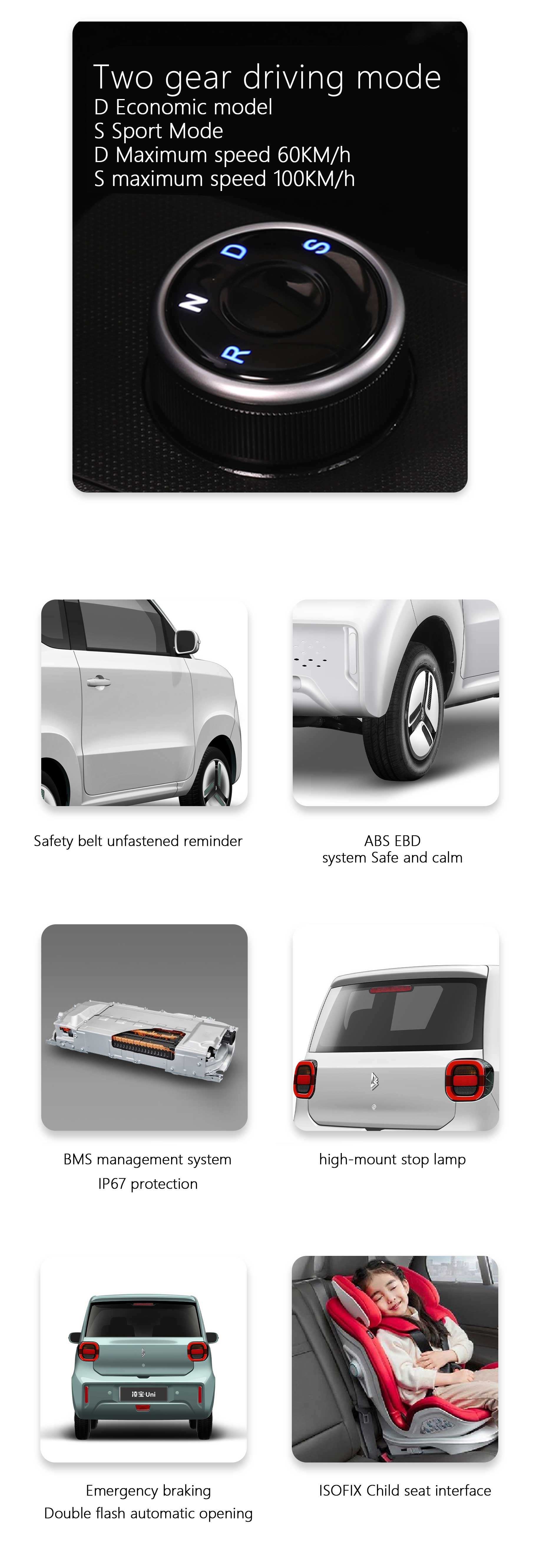 Jinpeng Mini EV Cars Two Doors Electric Four Wheel Car High Speed 100km/h