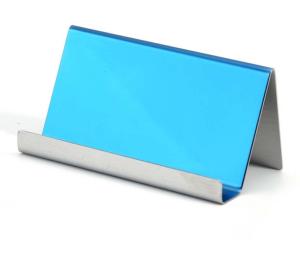 Quality Customize Client Name Card Stand Mobile Tray For Hotel And Office Stand Desk Tray Metal Business Card wholesale