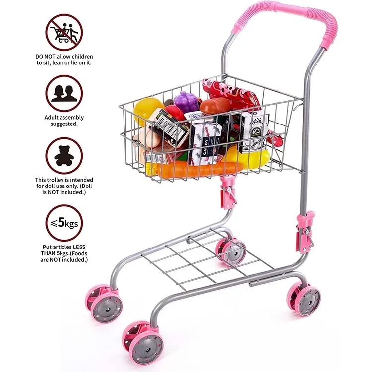 Factory Customization Supermarket Shopping Trolley Basket Kids Shopping Trolley
