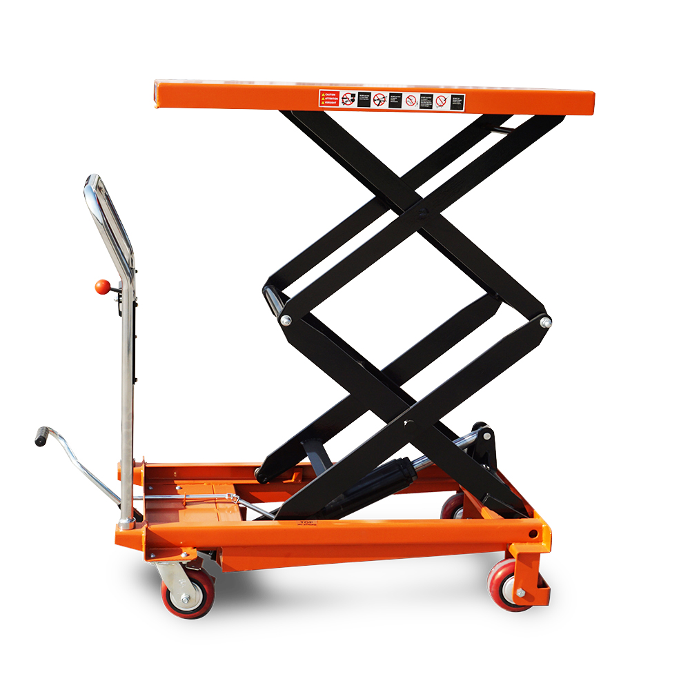 KAD 350kg 500kg 1000kg cold storage stainless steel manual hydraulic scissor lift table