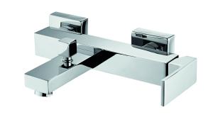 Quality Chrome 25mm Cartridge Shower Lower Faucet Square Bath Shower Mixer wholesale