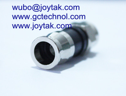 F Compression Connector coaxial F connector For RG6 Coax Cable in Television 