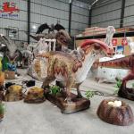 Waterproofing Outdoor Life Size Realistic Animatronic Dinosaur For Trampoline