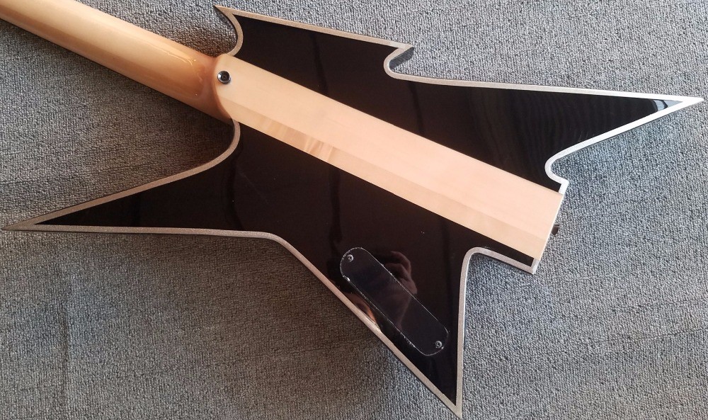 2019New high quality custom neck through mahogany lightning body bass 4 strings electric bass guitar free shipping