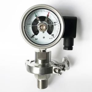 Quality SS 304 Diaphragm Seal Pressure Gauge 100 Bar Hygienic Electric Contact Manometer wholesale