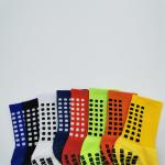 Crew Length Soccer Grip Socks Adult Customized Black Grip Socks Soccer