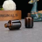 Amber 15ML Empty Glass Nail Polish Bottles With Brush And Cap