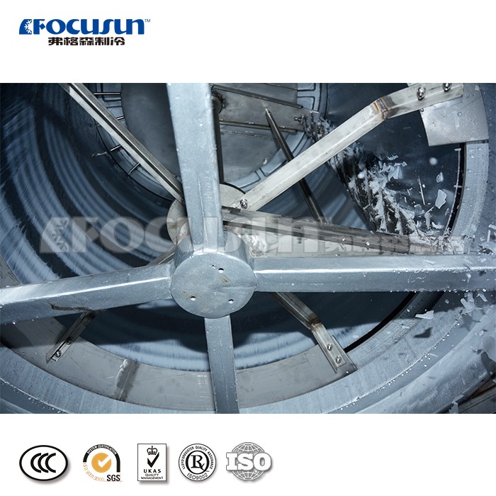 180kw Ice Storage Capacity Focusun 40 Ton/Day Fresh Water Flake Ice Flake Making Machine