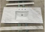 White Carrara Marble Stone Countertops Polished / Other Finish Surface