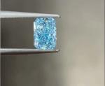 Large Size Loose Lab Grown Blue Radiant Cut CVD Diamonds IGI Certified