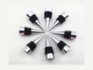 Quality Die casting zinc alloy wine accessories chrome plated wine bottle stopper wedding favor, stopper kit part wholesale