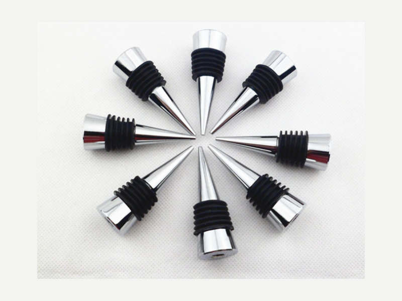 Die casting zinc alloy wine accessories chrome plated wine bottle stopper wedding favor, stopper kit part
