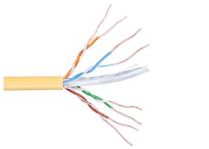 Quality Plenm Rated FTP Cat6A Cable Yellow Color 305 Meter Per Box Copper Conductor wholesale