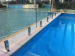 Spigot Tempered Clear Frameless Glass Railing Pool Fence 316/304 Stainless Steel