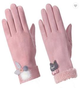 Quality Women Leather Touch Screen Gloves Outdoor Warm Cute Dating Party wholesale