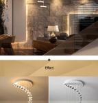 Modern minimalist staircase long LED hanging Chandelier Lighting (WH-NC-73)