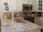 Modern Stone Slab Countertop Kitchen Designs White Rose Granite Countertop