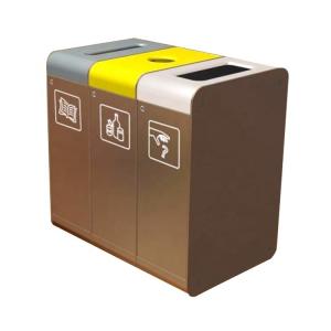 Quality Large Urban Furniture Street 120L Multi Compartment Trash Can wholesale