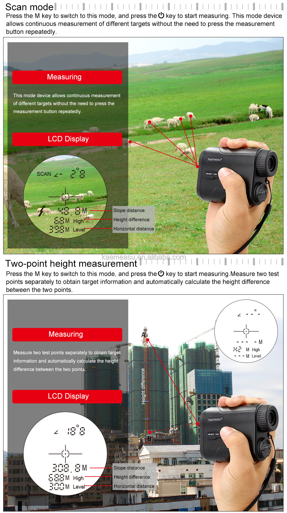 High Precision Outdoor portable golf Laser Rangefinder outdoor sport diastimeter Electronic telescope for hunting