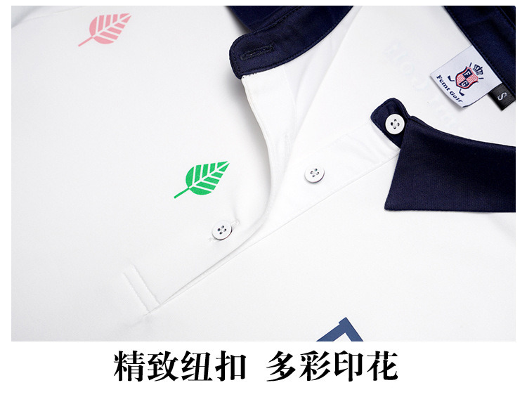 Autumn Golf Shirt Long-Sleeved Sports T Shirt Casual Printed Polo for Women