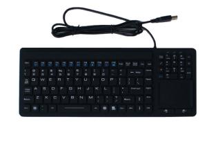 Quality Durable Industrial Rubber Marine Keyboard With Touchpad Salt Spray Proof wholesale