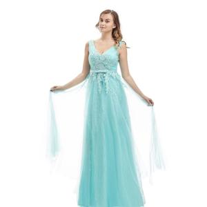 Quality Green Lady Formal Dress Sleeveless Zipper Closure Evening Dress wholesale