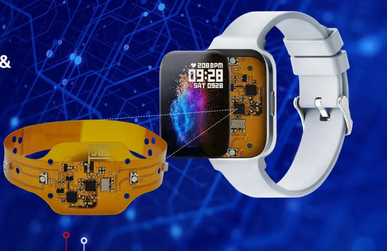 FPCB Circuuit board for Smart watches 0.13mm Ultra-Thin, 10000+ Bends Wholesale FPC Manufacturer SMT