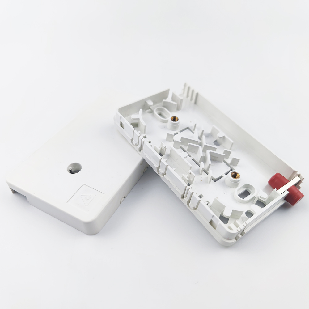 2 Cores UPC Plastic Fiber Optic Faceplate Socket Panel for FTTH Network in White/Gray