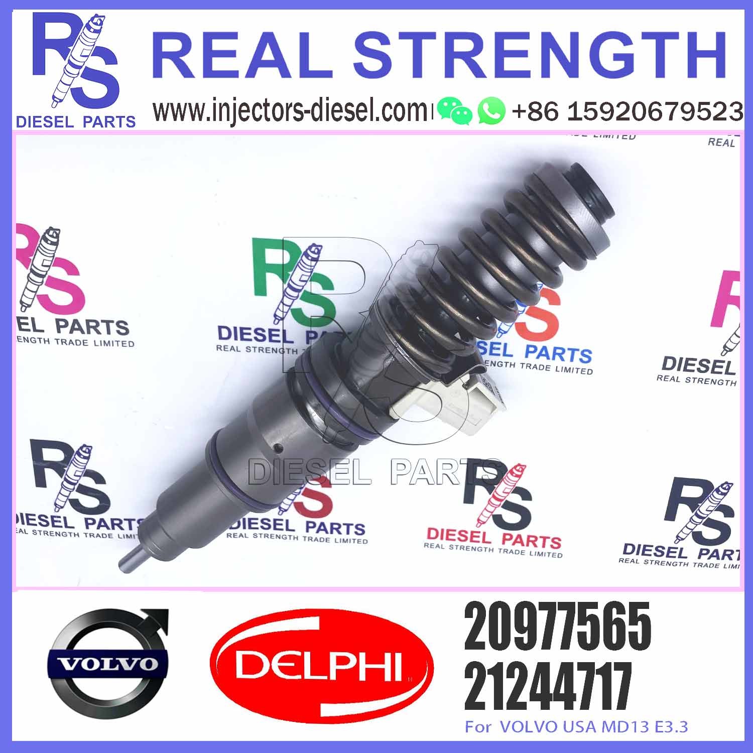 BEBE4F04001 Diesel fuel injector 20977565; MD13 E3.3 injector nozzle BEBE4F01101, BEBE4F01102 Common rail injector
