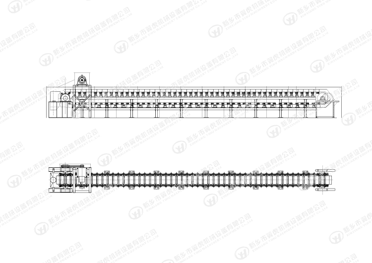 YIHU Industrial Chain Conveyor , Plate Apron Conveyor With Rollers