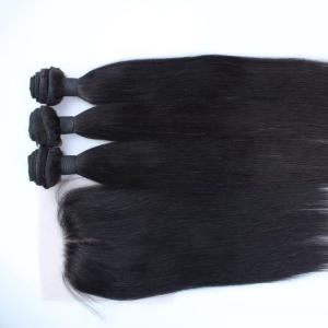 Quality factory supply cheap brazilian hair,7A 8A virgin hair bundles with lace closure wholesale