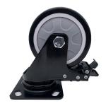 5 Inch PU Tread Swivel Caster with Brake