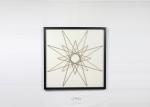 Metal Leaves Design With Black Rectangle Wooden Frame Wall Art Decoration For