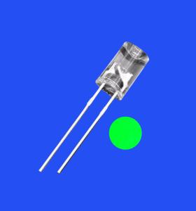 Quality 5mm 1.0Hz 1/2 Duty Cycle Green Color 520nm 5000mcd 90deg Capacitor Zener Integrated Flangeless Concave LED wholesale