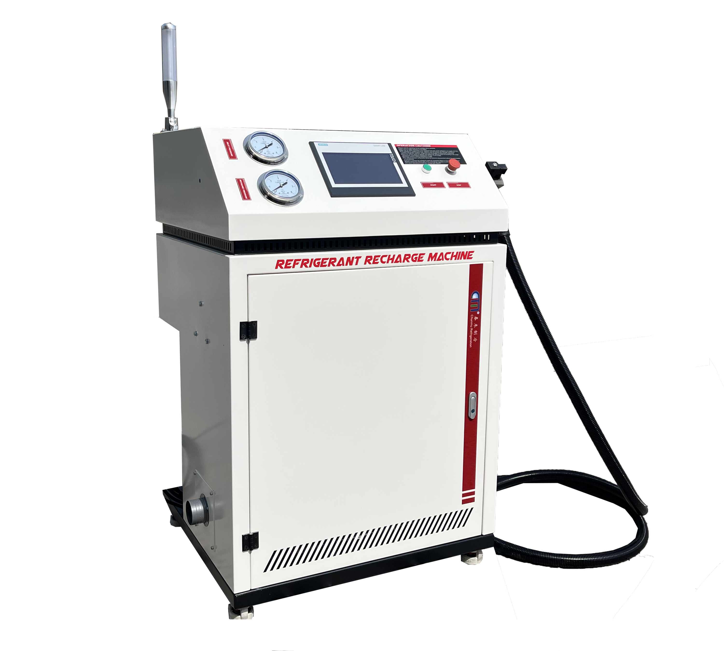 R410a R134a Refrigerant Charging Station With Pressure Vessel Air Conditioning Freon Charging Equipment Siemens PLC Refrigerant Charging Machine