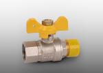 CNC Hardware Full Port Gas Ball Valve PTFE Seal 30bar/435psi Butterfly Handle