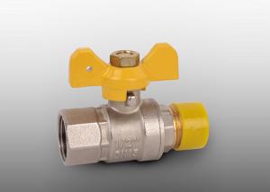 Quality CNC Hardware Full Port Gas Ball Valve PTFE Seal 30bar/435psi Butterfly Handle wholesale