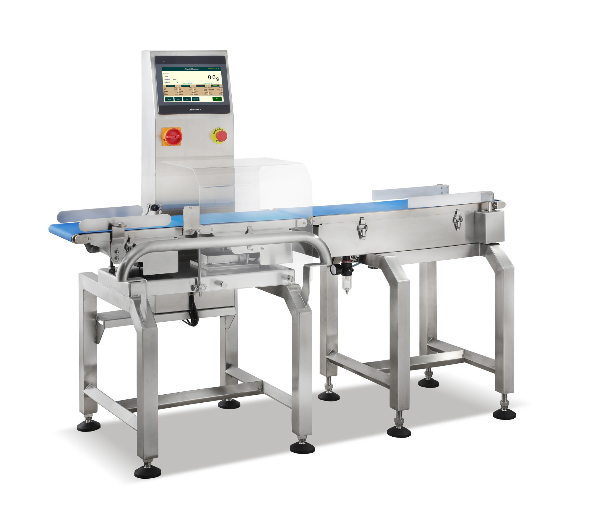 Industrial Online Check Weigher Machine 10g Accuracy 30 WPM Max Speed weight check