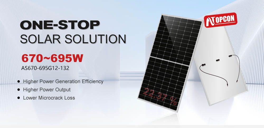 Amosolar 210mm Monocrystalline PV Module 2384*1303*35mm 210*210mm for Solar Solutions