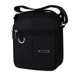 Travel Shoulder Messenger Bag 2 Sizes Black Nylon Crossbody Bag Casual