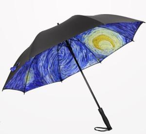 Quality Printed Collapsible Golf Umbrella , Wind Resistant Automatic Umbrella Plastic Cap wholesale