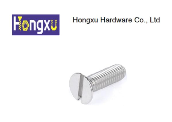304 stainless steel screw GB947 slotted countersunk head machine screw slotted