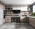 Free Customization Modern Sintered Stone Island Table Modular Kitchen Cabinets