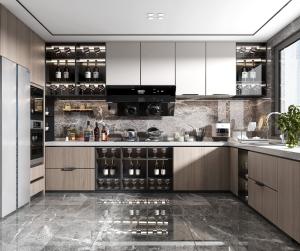 Quality Lacquer Acrylic Melamine Customized Cabinext Furniture Modern Kitchen Cabinet wholesale