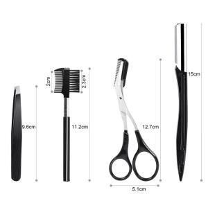 Quality Scissors Knives Comb Tweezers 55G 4 In 1 Eyebrow Trimming Tools wholesale