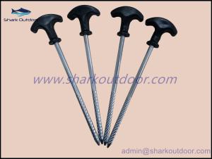 Quality Plastic head screw tent pegs for outdoor camping wholesale