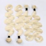 Brazilian virgin human hair White blonde 60 human hair extensions weave weft